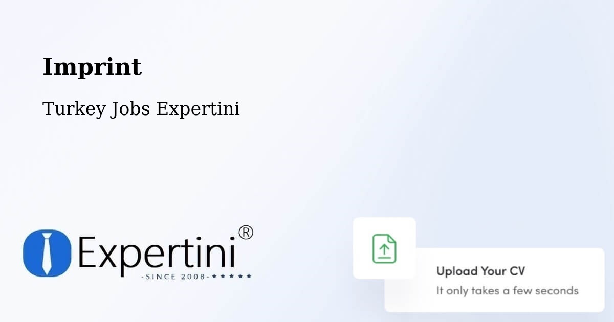 Imprint – Yenipinar - Turkey Jobs Expertini